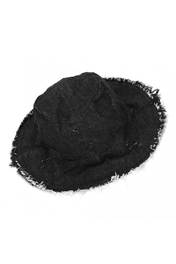 Capeline Femme Chapeau Cow-Boy Bavure Mode Chapeau de pêcheur Coton Confort Pliable Cap Protection Solaire Anti-UV Sun Hat Ré