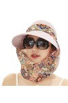 Chapeau de Soleil Femme Chapeau d’Eté Amovible Casquette Visière Respirant Capeline de Plage Large Bord Protection Solaire An