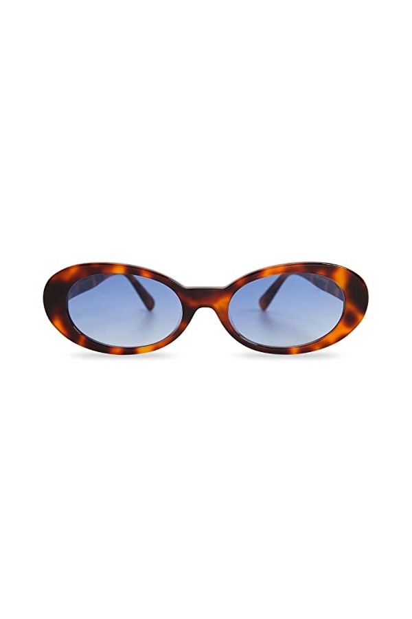 MessyWeekend Lunettes de Soleil pour Hommes & Femmes avec Cadre Ovale en Acétate et verres légers Cat-Eye - Verres avec Prote