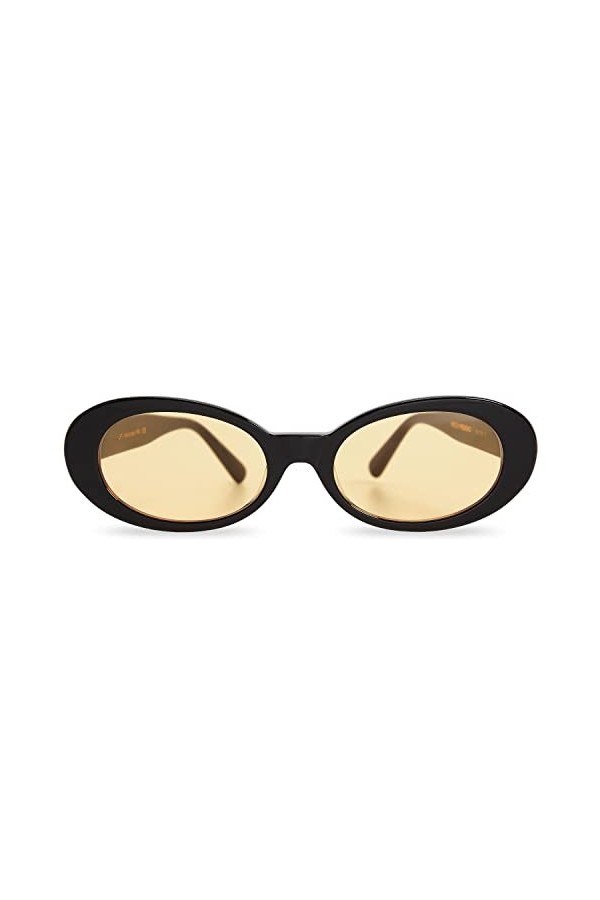 MessyWeekend Lunettes de Soleil pour Hommes & Femmes avec Cadre Ovale en Acétate et verres légers Cat-Eye - Verres avec Prote