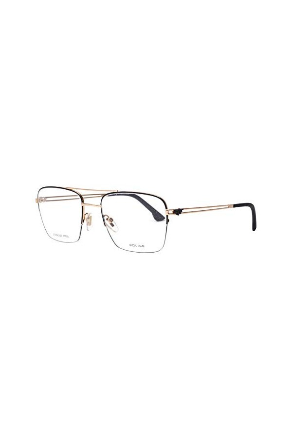 Police VPL879 Sunglasses, Gold-Black, 53 Unisex