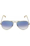 Aviator RB3025 Large Metal Lunettes de Soleil, Argent Crystal Blue Gradient , 58 mm Homme