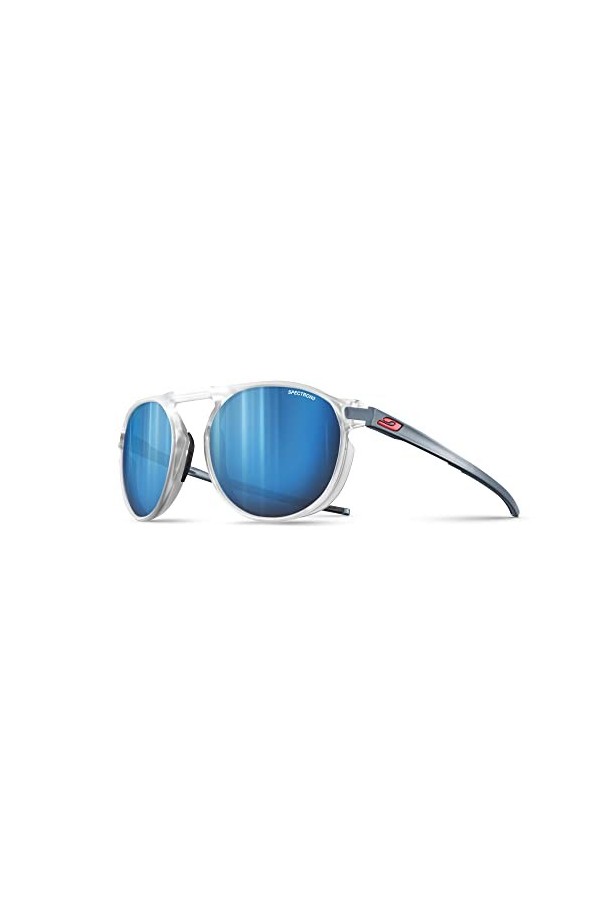 Julbo Meta Lunettes de Soleil, Noir Translucide Mat/Blanc, Taille Unique Mixte