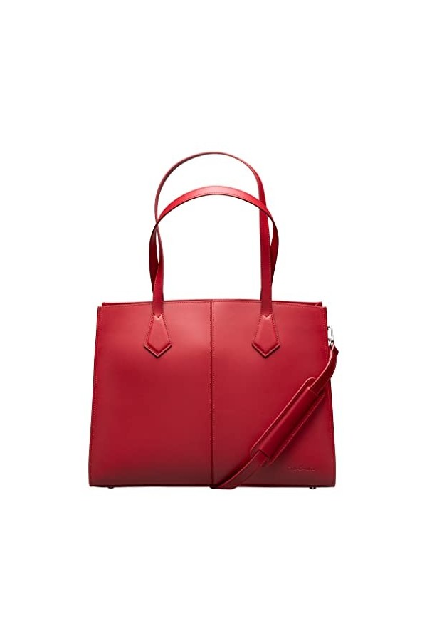 Su.B Sac Fourre Tout Pour Ordinateur Portable 14 Pouces Pour Femme, Cuir Fendu, Sac Fourre Tout de Travail Avec Sangle de Bag