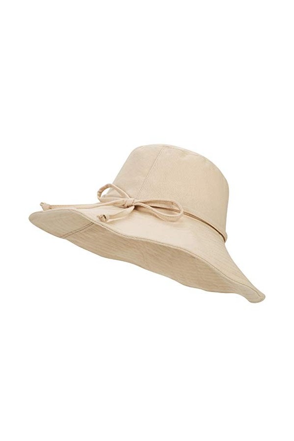 IBLUELOVER Chapeau de Soleil Plage Visière Large Bord Capeline Femmes Été Anti-UV Sun Hat Beach Coton Adjustble Casquette pou