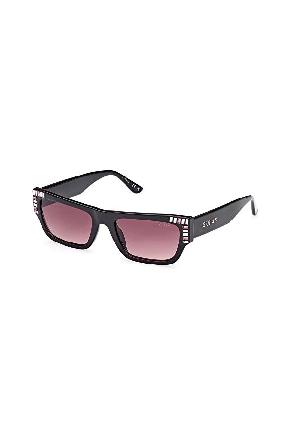Guess GU7902 Lunettes de Soleil, Noir Brillant, 53/18/140 Femme
