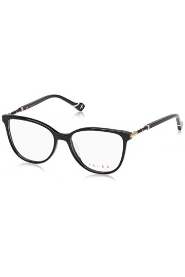 YALEA Vya012 Lunettes de Soleil, Noir Brillant, 54 Femme