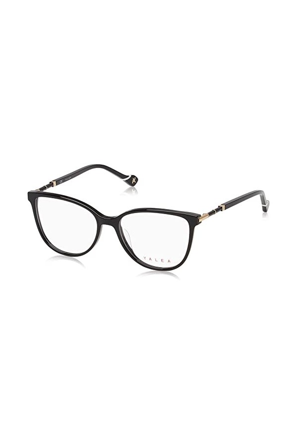 YALEA Vya012 Lunettes de Soleil, Noir Brillant, 54 Femme