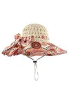 Meliyya Chapeau de paille pour femme - Chapeau de paille à large bord pliable - Chapeau dété - Fleurs - Chapeau de plage, a-
