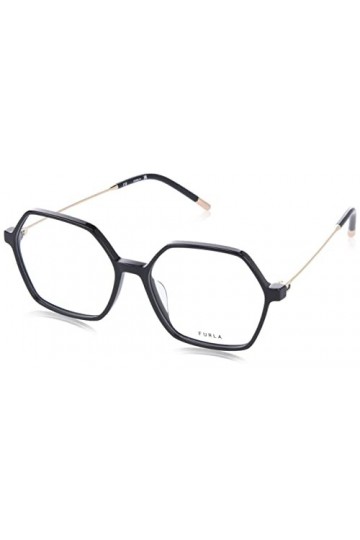 Furla Vfu636 Lunettes de Soleil, Noir Brillant, 54 Femme