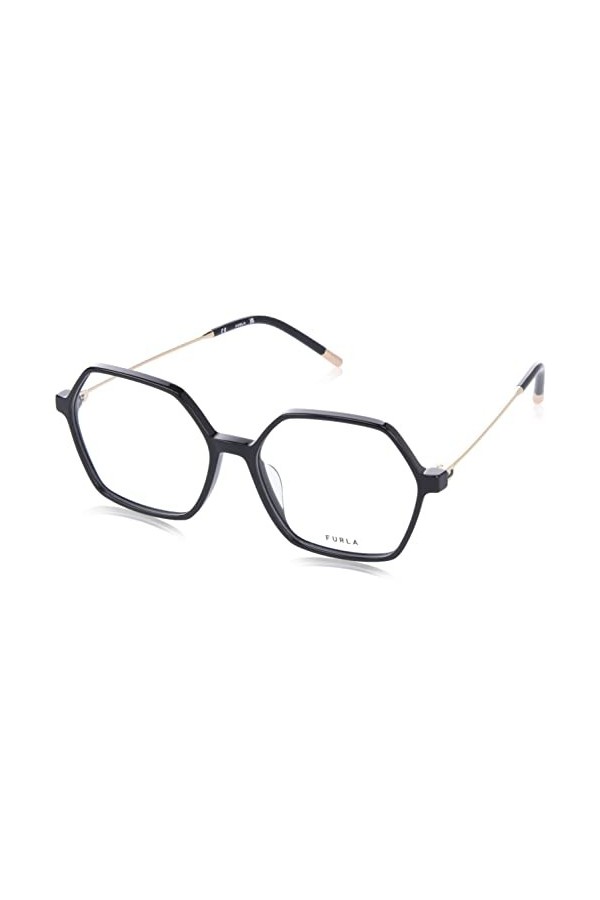 Furla Vfu636 Lunettes de Soleil, Noir Brillant, 54 Femme