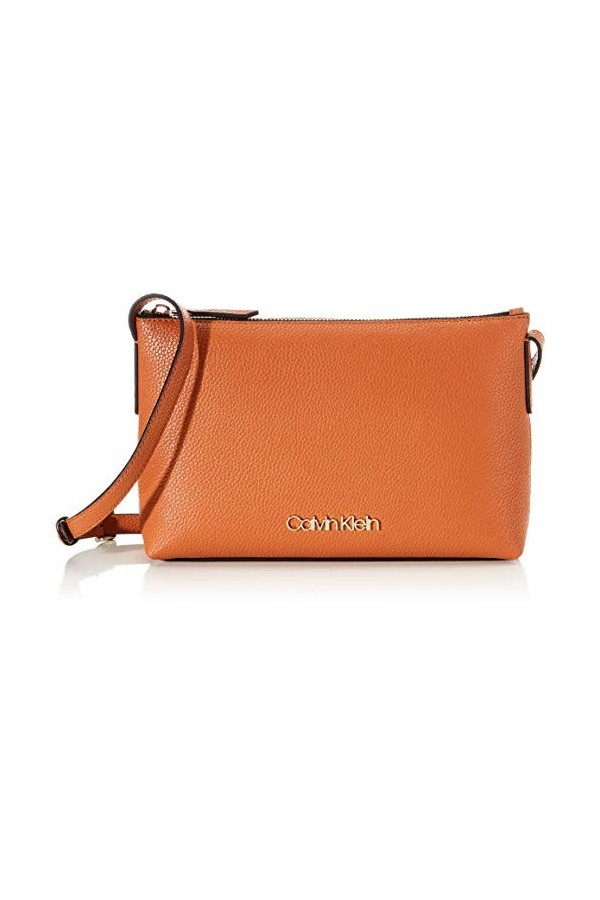 Calvin Klein Neat Crossbody, Sacs bandoulière femme, Marron Cuoio 