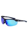 Nike WINDTRACK M FV2398 Sunglasses, Colour: 451 Matte Obsidian/Blue Mirror, Taille Unique Unisex