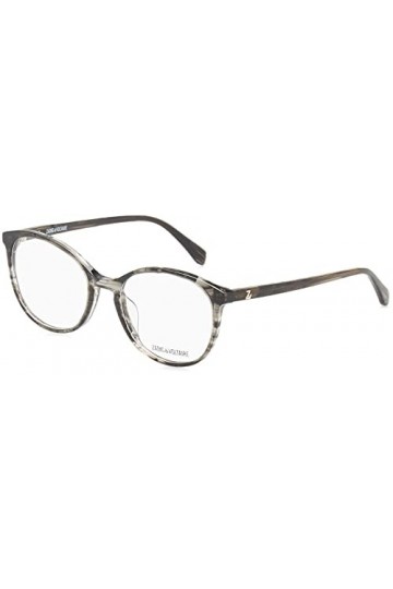 Zadig & Voltaire Vzv317 Lunettes de Soleil, Havane Grise rayée Brillante, 52 Femme