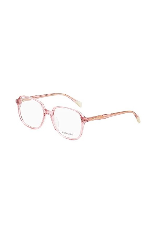 Zadig & Voltaire Vzv340 Lunettes de Soleil, Shiny Transparent Pink, 52 Femme