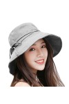 HAPEE Femme Capelines de Soleil Soleil Réglable Coton Large Bord Visière Eté Plage Voyage UPF UV