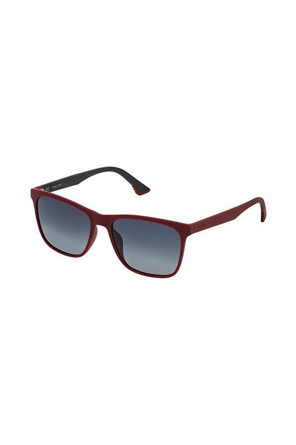 Police SPL633 Sunglasses, Dark Burgundy, 55 Unisex
