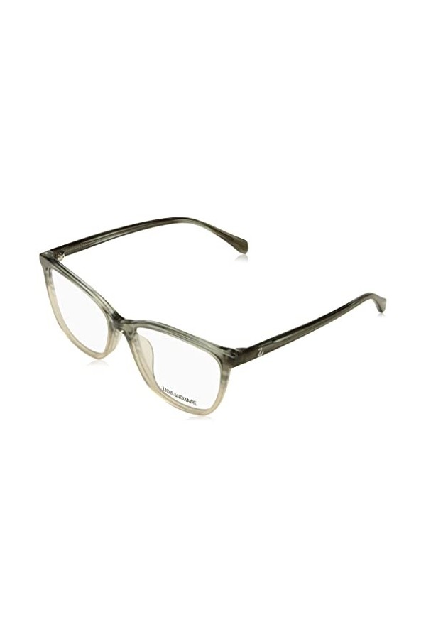 Zadig & Voltaire Vzv318 Lunettes de Soleil, À Rayures Bicolores Marron, 53 Femme
