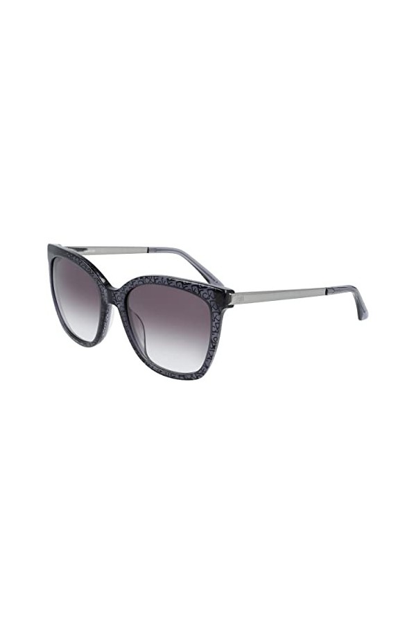 Calvin Klein Ck21703s Lunettes de Soleil, Imprimé fumé Crystal Smoke CK Print , 55 Femme