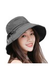 HAPEE Femme Capelines de Soleil Soleil Réglable Coton Large Bord Visière Eté Plage Voyage UPF UV