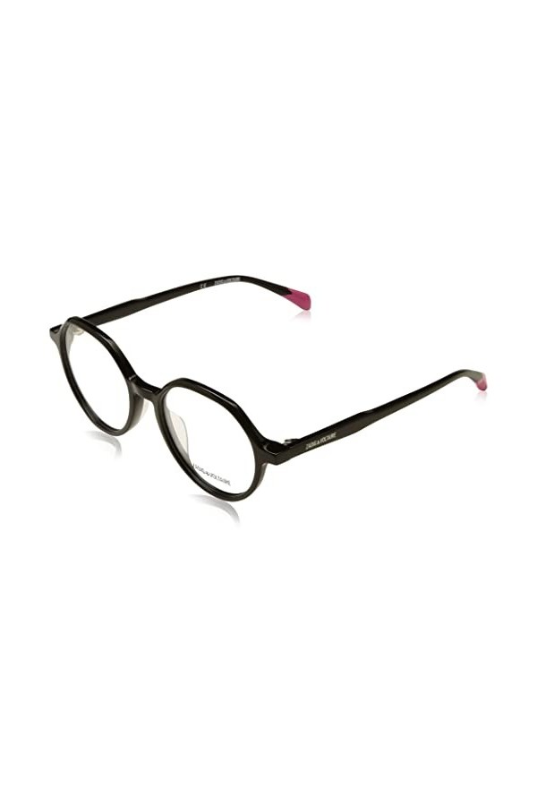 Zadig & Voltaire Vzv339 Lunettes de Soleil, Noir Brillant, 50 Femme