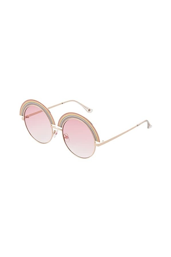 Betsey Johnson Lunettes de soleil fantaisie Over The Rainbow pour femme, or, 144 mm, or, dor�