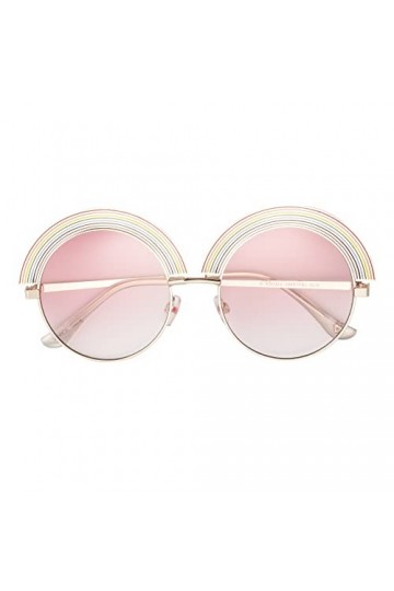 Betsey Johnson Lunettes de soleil fantaisie Over The Rainbow pour femme, or, 144 mm, or, dor�