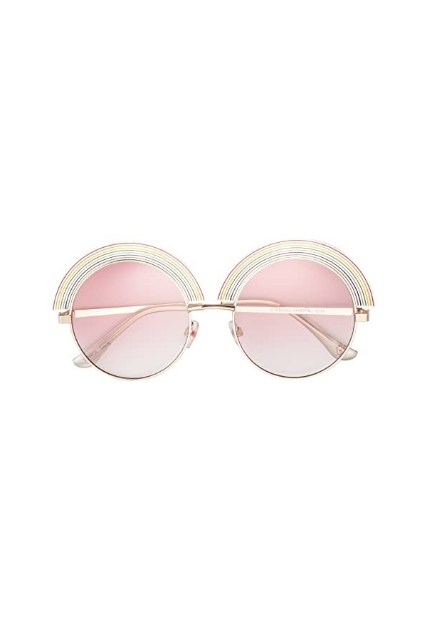 Betsey Johnson Lunettes de soleil fantaisie Over The Rainbow pour femme, or, 144 mm, or, dor�
