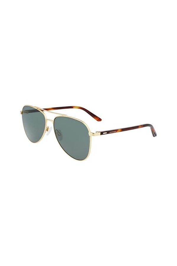 Calvin Klein CK21306S Lunettes de Soleil, Satin Gold, Taille Unique Mixte