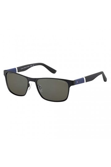 Tommy Hilfiger Lunettes de Soleil TH 1283/S Black Blue/Brown Grey 55/16/140 homme