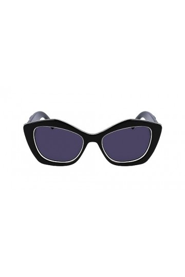 KARL LAGERFELD KL6127S Sunglasses, 006 Black/White, Taille Unique Unisex