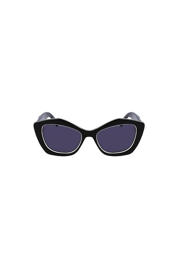KARL LAGERFELD KL6127S Sunglasses, 006 Black/White, Taille Unique Unisex