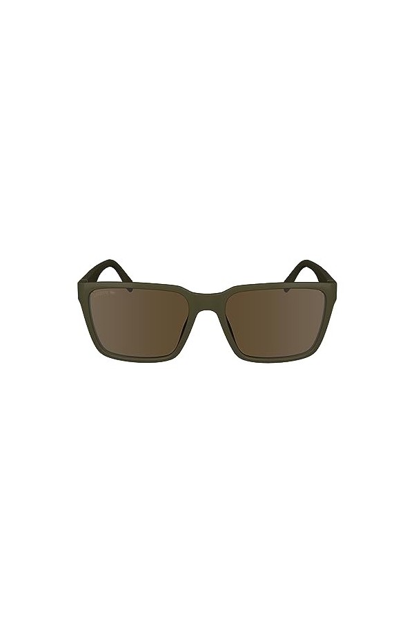LACOSTE L6011S Lunettes de Soleil, Brown/Khaki, Taille Unique Homme
