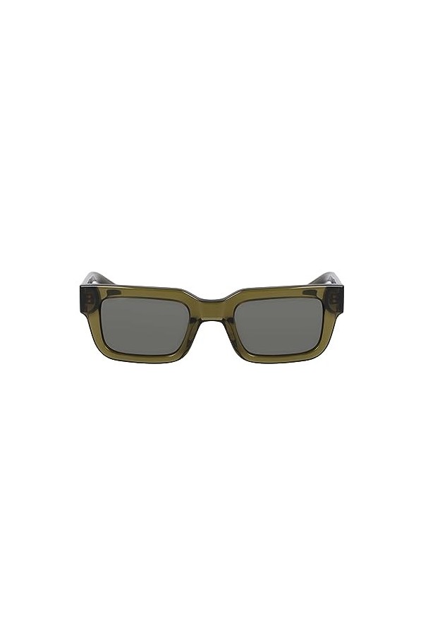 DRAGON Ezra Lunettes de Soleil, Shiny Crystal with Lumalens G15 Green Lens, Taille Unique Mixte