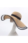 LUMoony 1Pcs Femmes Chapeaux de Soleil Chapeau de Paille Pliable Chapeau de Soleil Large Bord Mesh Plage Voyage Chapeau de Pa