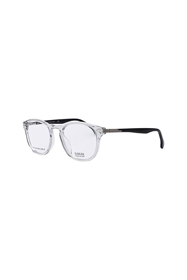 Lozza Vl4121 Lunettes de Soleil, Couleur : Cristal, Noir, 49 cm Mixte