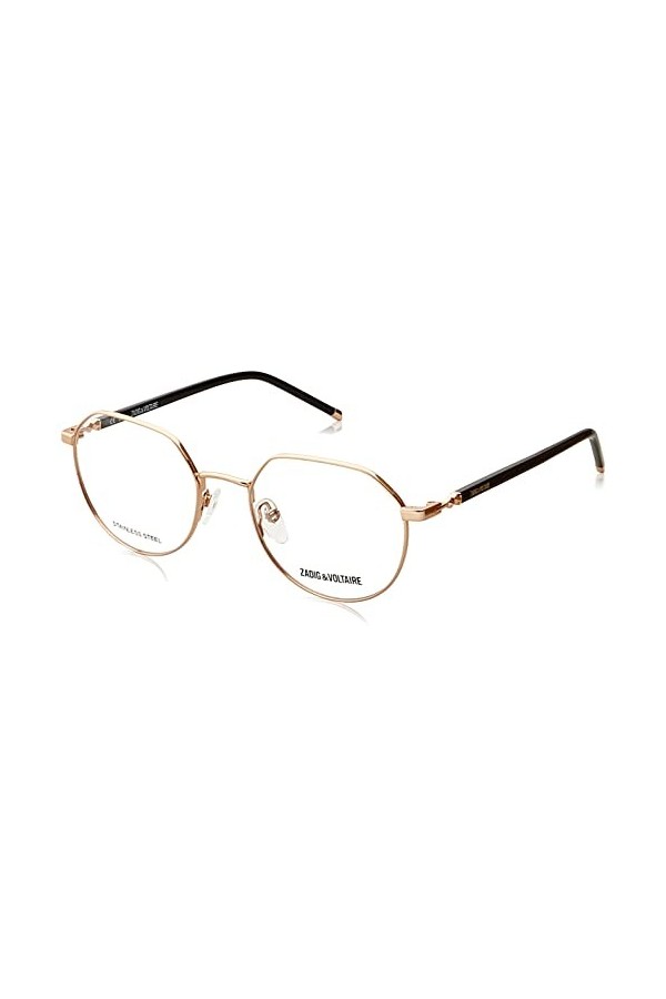 Zadig & Voltaire Vzv346 Lunettes de Soleil, Cuivre doré Brillant avec Effet pyton, 51 Femme