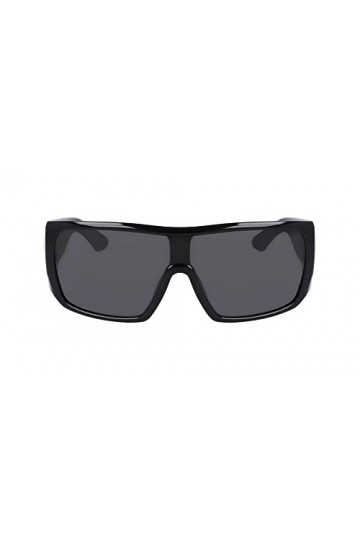 Dragon Rocker Lunettes de Soleil, Noir Brillant avec Verres Fumés Lumalens, Taille Unique Homme