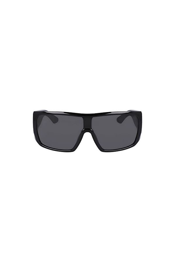 Dragon Rocker Lunettes de Soleil, Noir Brillant avec Verres Fumés Lumalens, Taille Unique Homme