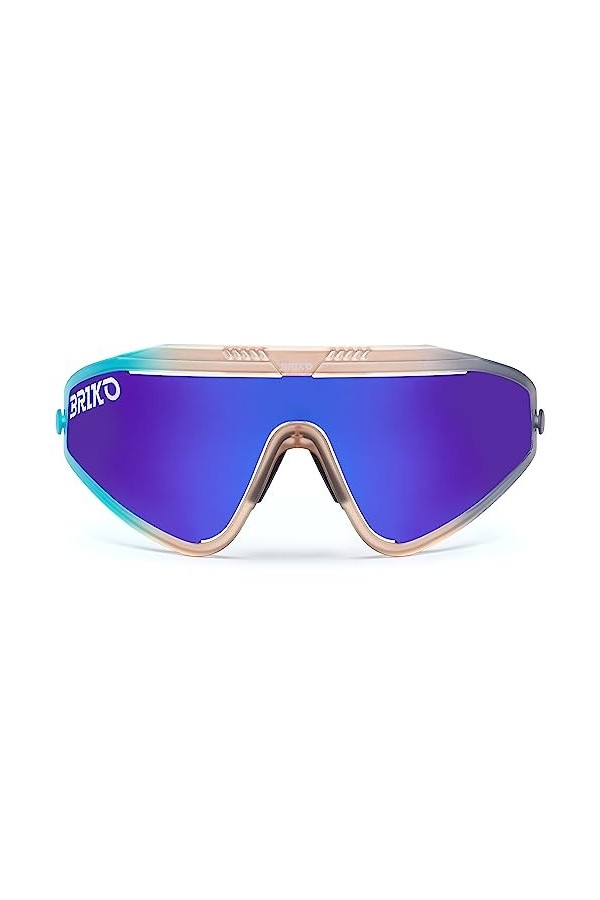 Briko Mixte Detector Lunettes de Soleil, Multi Pink Turquoise Gradient-BM3, Taille Unique