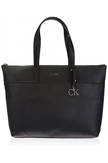 Calvin Klein Must Shopper LG avec Poche Femme, CK Black, Medium
