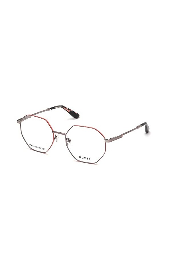 Guess Gu2849 Lunettes de Soleil, Nickeltin foncé Brillant, 53 Femme