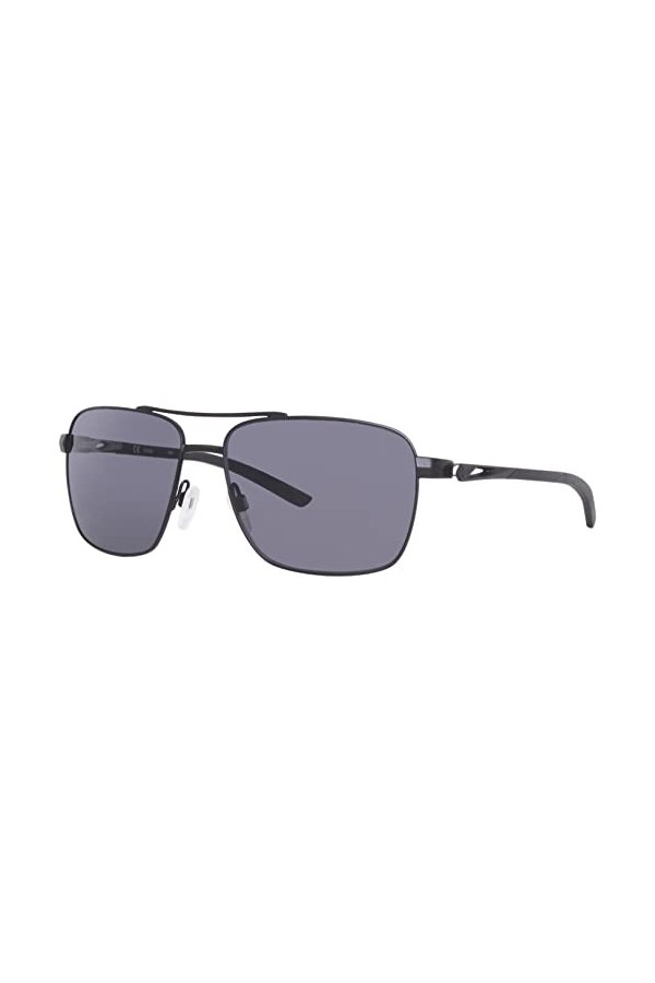 Nike Club Premier Dq0798 Sunglasses, 010 Satin Black Dark Grey, 58 Unisex