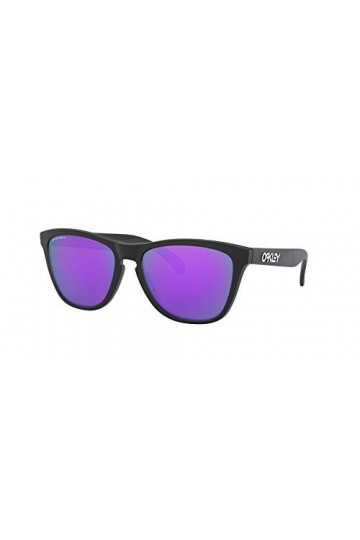 Oakley Frogskins Sunglasses, Matt Black/Prizm Violet, 55 Mm Mens