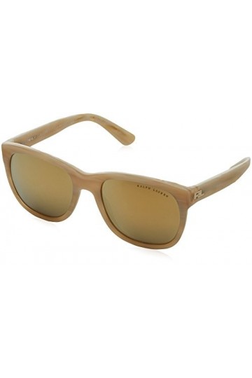 Ralph Lauren 0Rl8141 56467P 56 Montures de Lunettes, Beige Cream Horn/Brown Mirror Gold , Femme