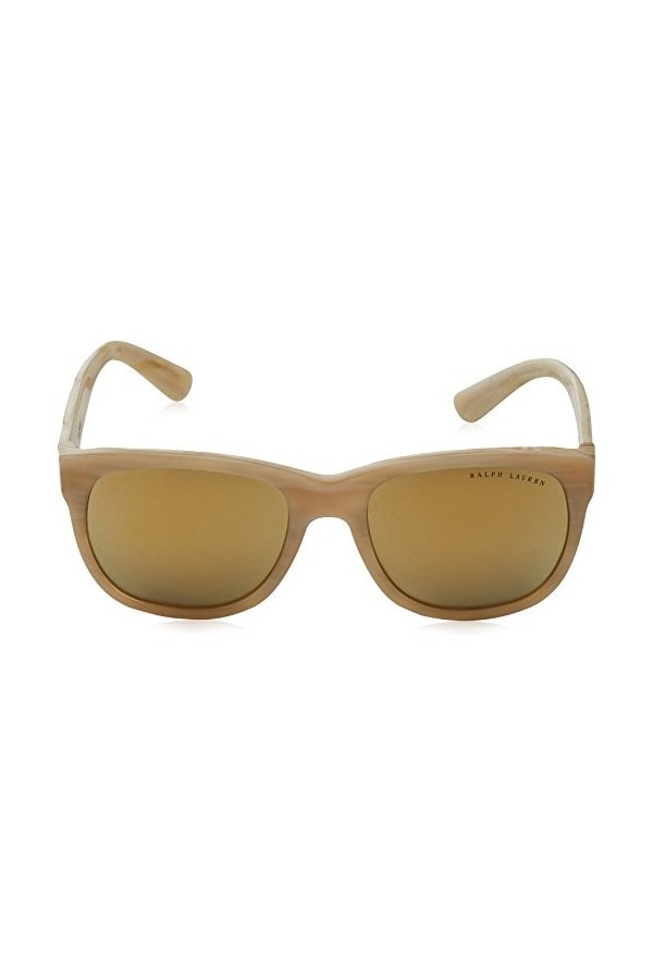 Ralph Lauren 0Rl8141 56467P 56 Montures de Lunettes, Beige Cream Horn/Brown Mirror Gold , Femme