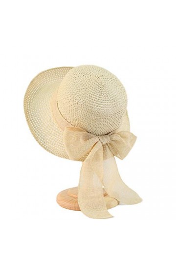 Kqpoinw Chapeau de Soleil, Chapeau Pliable pour Dame pour Femmes Blanc 