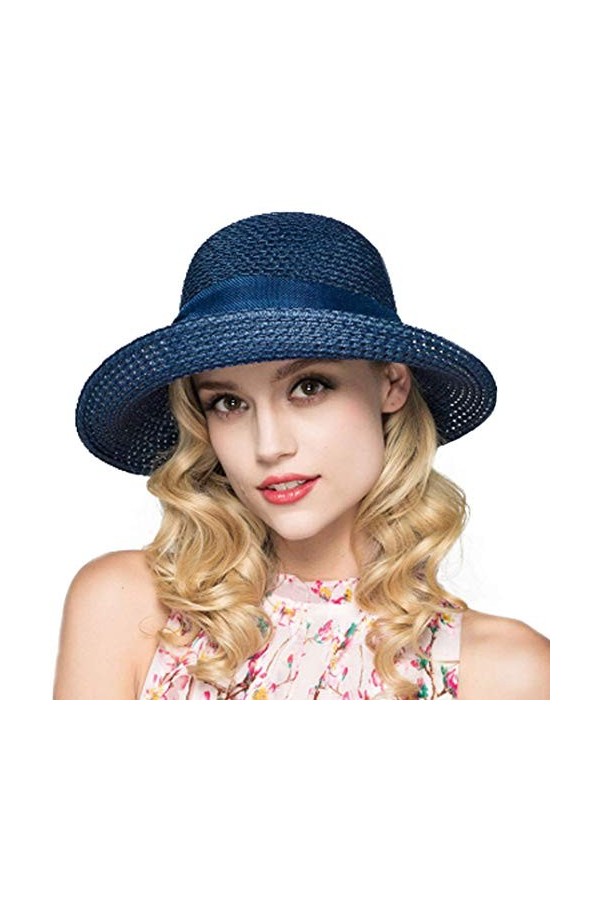 Kqpoinw Chapeau de Soleil, Chapeau Pliable pour Dame pour Femmes Blanc 