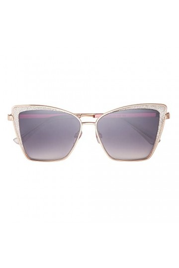 Betsey Johnson Soul Shine Lunettes de soleil œil de chat Or rose 142 mm, Or Rose