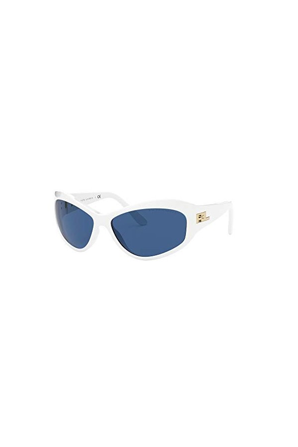Ralph Lauren 0rl8179 Lunettes de Soleil, Blanco Metálico/Azul, 62 Femme